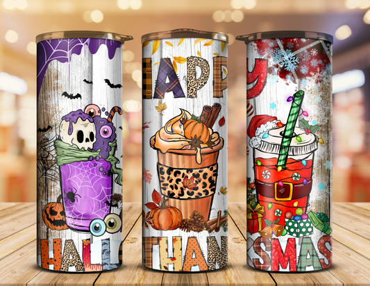 Happy Hallothankmas Tumbler