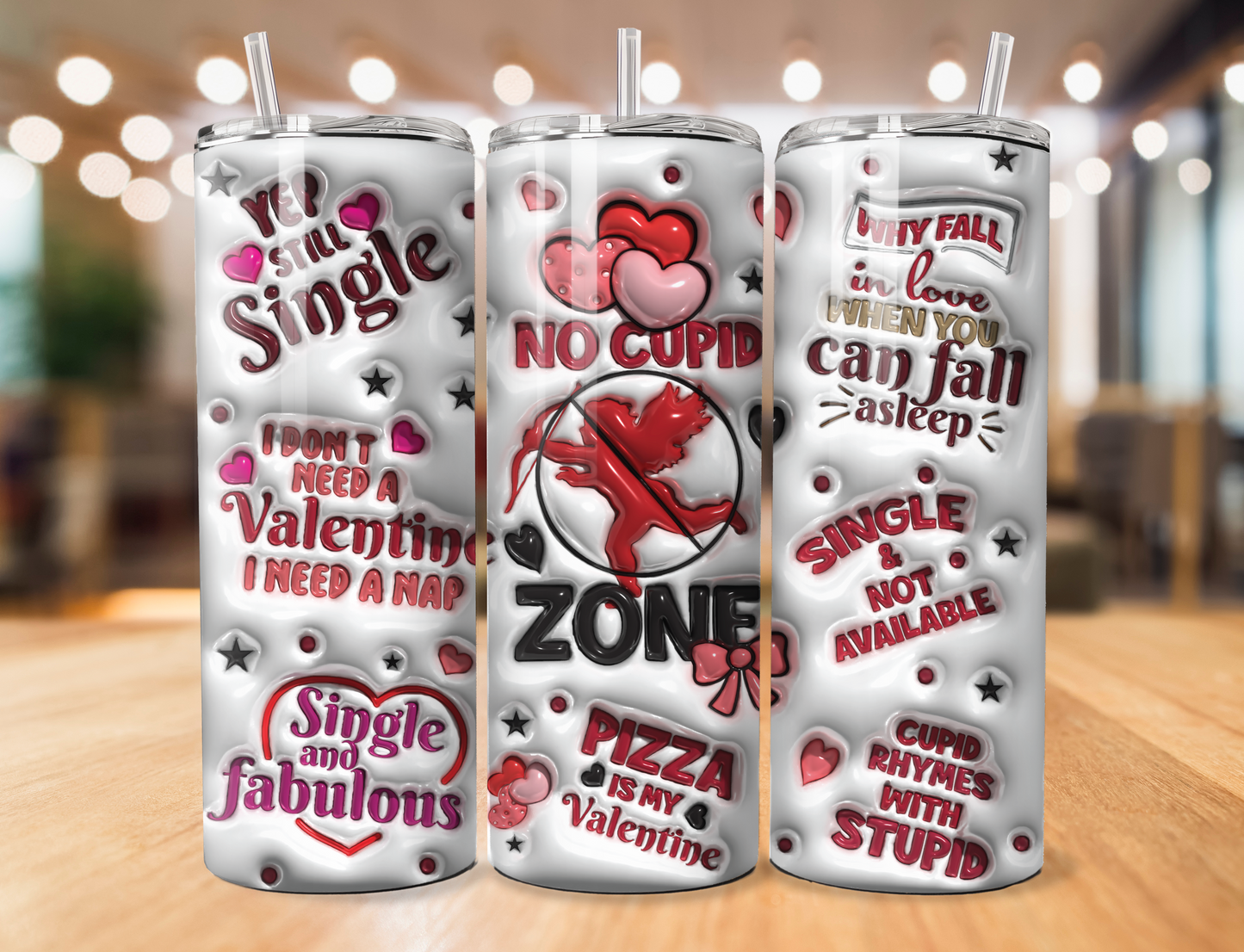 Valentine 3D Funny Tumbler