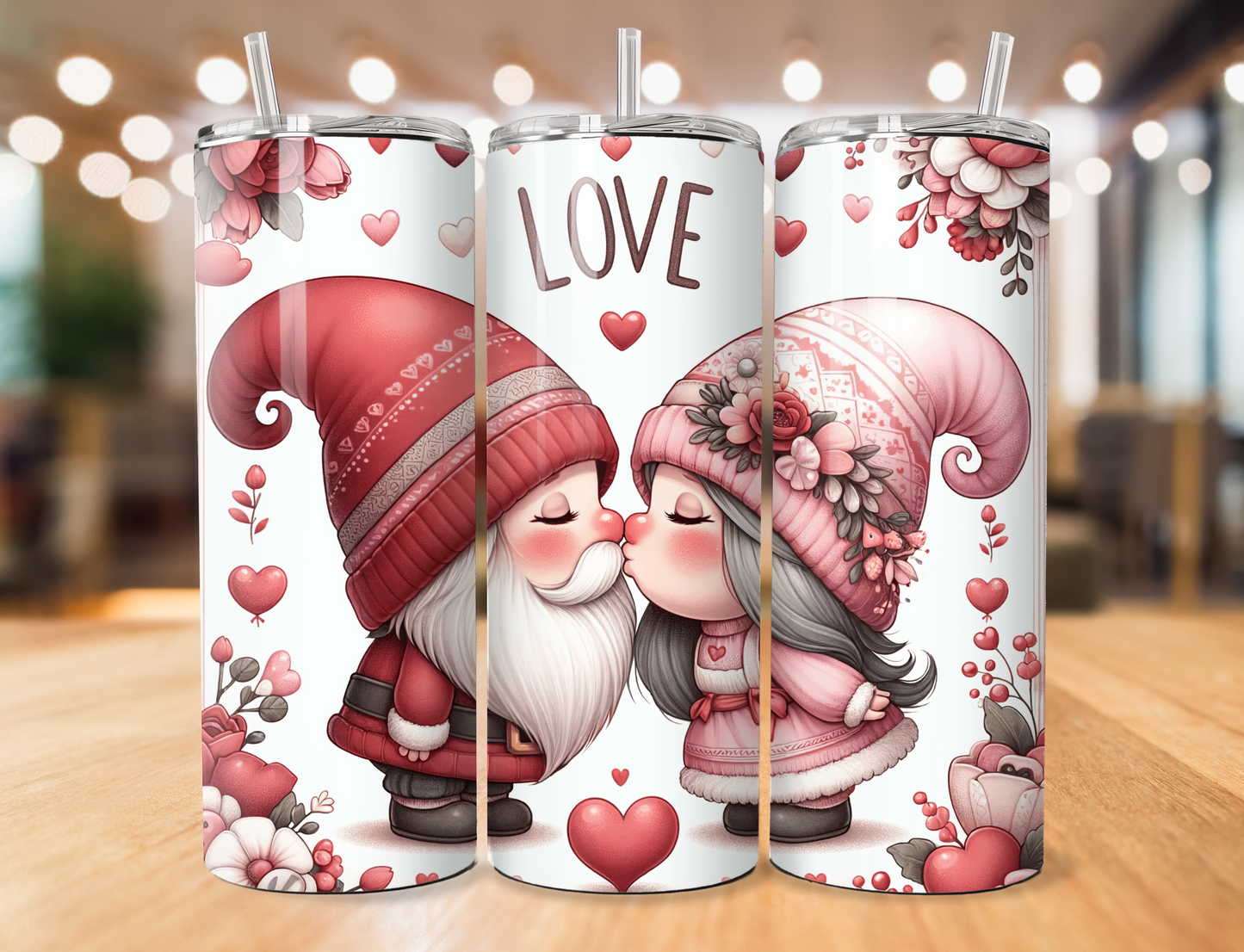 Valentines Gnomes Tumbler